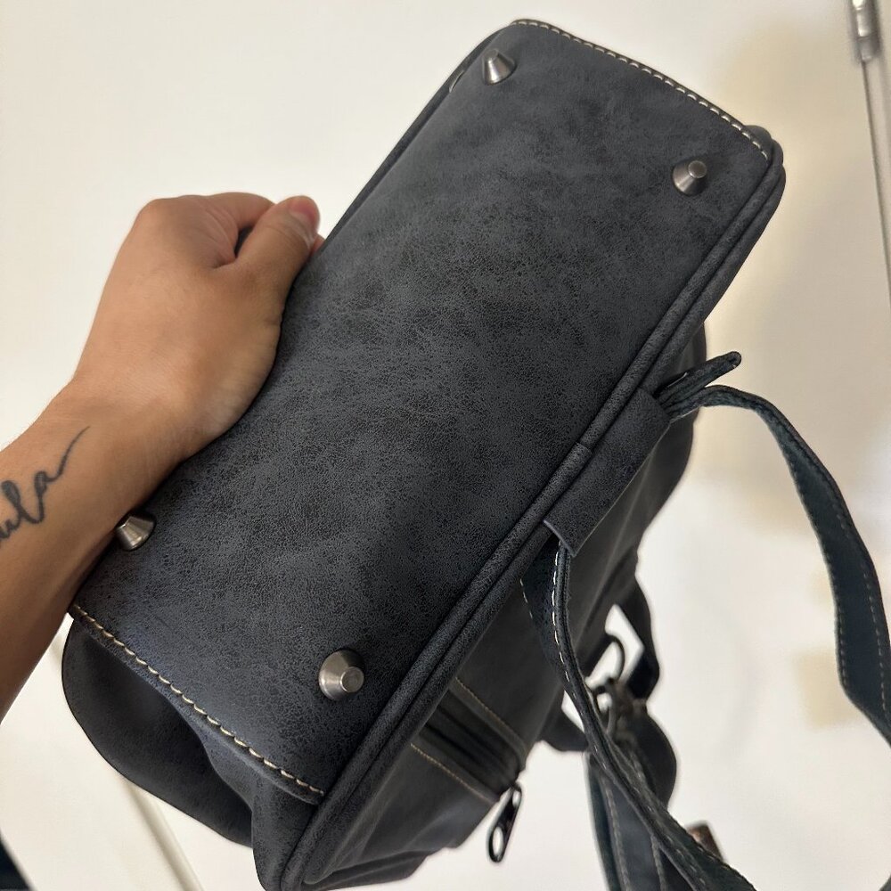 🎀Montana West Concho Backpack/Crossbody Bag - Gray - Picture 6 of 11